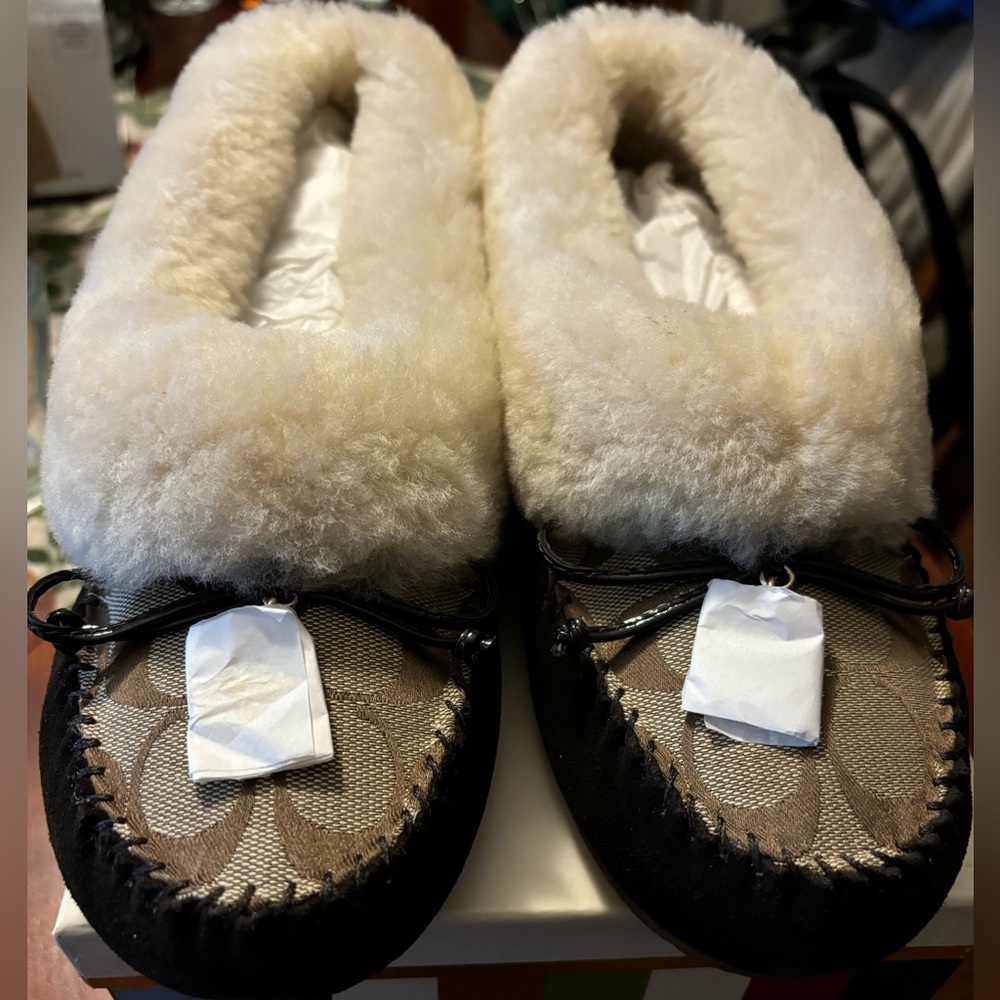 Brand new Coach slippers- women’s size 10